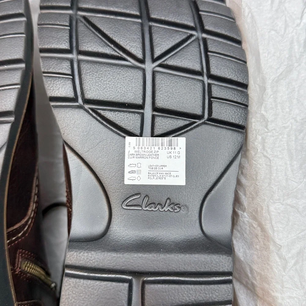 Clarks Men's Collection Weltridge Zip Boots- Size 12M